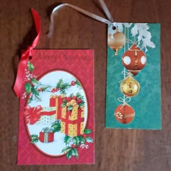 Lot of 50 Upcycled Christmas Gift Tags - Picture 3 of 14